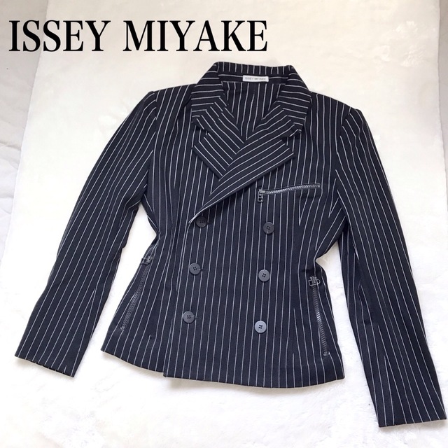 レディース【美品】希少 ISSEY MIYAKE ストライプ ライダース