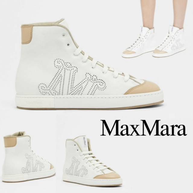 人気沸騰】 Mara Max 美品 マックスマーラ ハイカット スニーカー 37 スニーカー