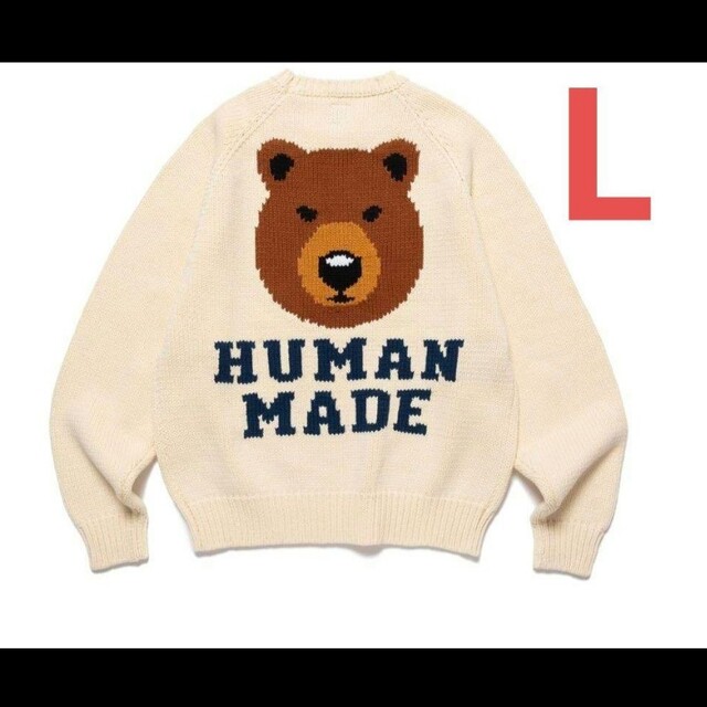 HUMAN MADE BEAR RAGLAN KNIT SWEATER