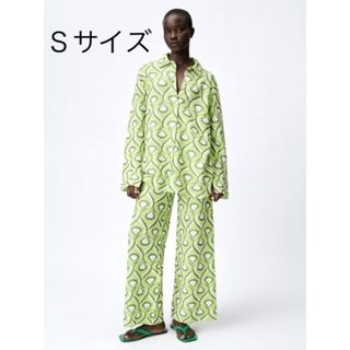 ザラ(ZARA)のZARA ジオメトリックシャツスタイルスウェットS 新品タグ付き(シャツ/ブラウス(長袖/七分))