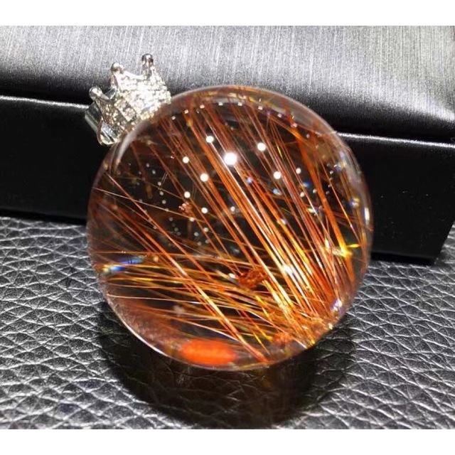 ⭐︎天然銅色ゴールドルチルクオーツ ペンダントトップ s925 27mm- ⭐︎天然銅色ゴールドルチルクオーツ ペンダントトップ s925 27mm-