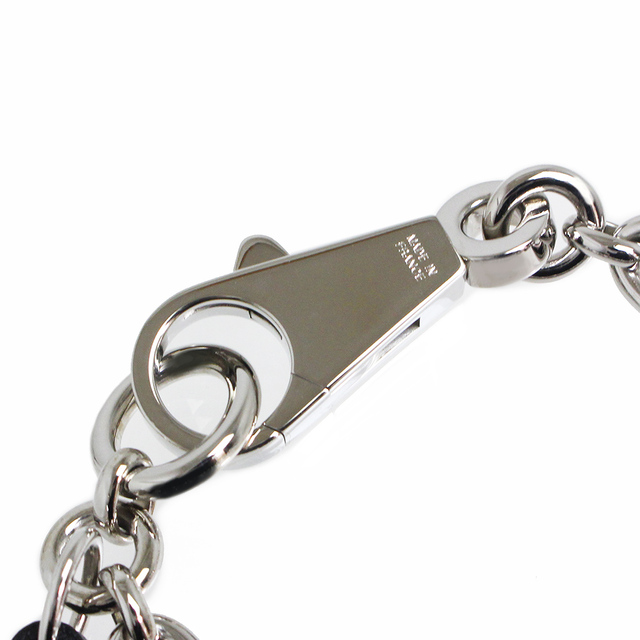 エルメス アミュレット5 バッグチャーム ブレスレット ヴォーバレニア レザー ノワール 黒 箱付 HERMES(新品・未使用品)