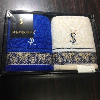 イヴサンローラン(Yves Saint Laurent)の値下げイヴサンローランゲスト用タオル２枚セット(ハンカチ)