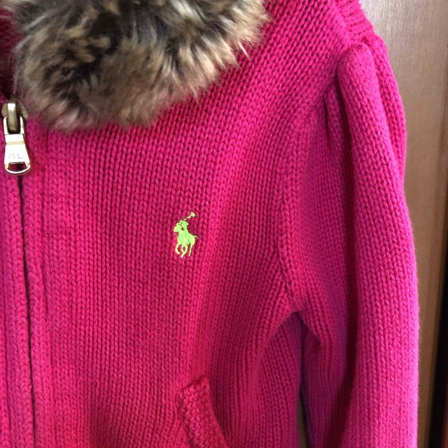 Ralph Lauren(ラルフローレン)のラルフローレン　ニットパーカー キッズ/ベビー/マタニティのキッズ服女の子用(90cm~)(ジャケット/上着)の商品写真