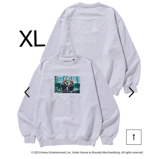 XLARGE×TUPAC CREWNECK XL おトク情報がいっぱい！ 64.0%OFF ...