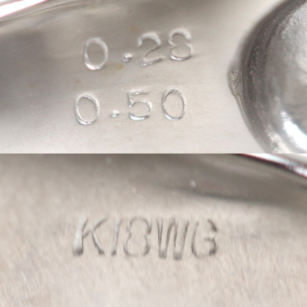 K18WG ホワイトゴールド リング・指輪 サファイア0.28ct ダイヤモンド