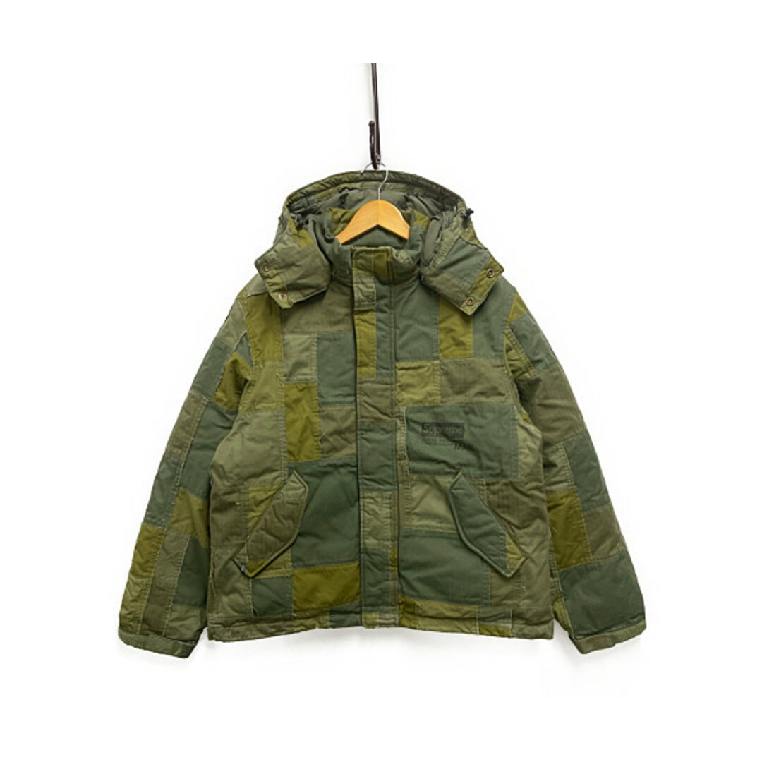 SUPREME × JUNYA WATANABE MAN Patchwork Puffy Jacket パッチワーク パフィー ジャケット オリーブ サイズ L 正規品 / 29958