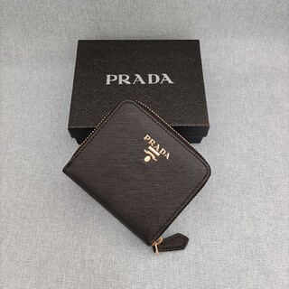 プラダ(PRADA)のお薦め♬新品❀プラダ  二つ折り財布♬さいふ  黒(コインケース/小銭入れ)
