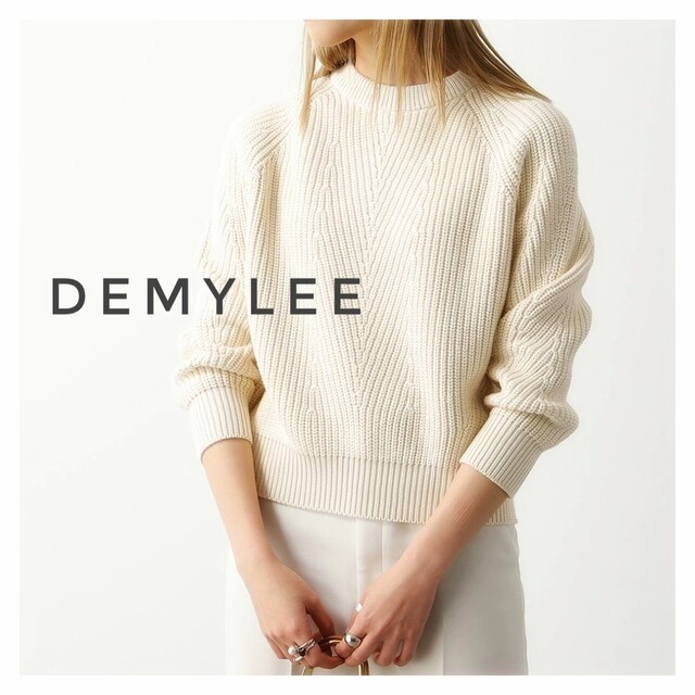 DEMYLEE デミリー チェルシー クルーネックコットンニット ナチュラル