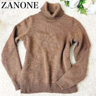 ザノーネ(ZANONE)の【美品】ザノーネ/ZANONE ニット セーター　タートルネック　イタリア製　茶(ニット/セーター)