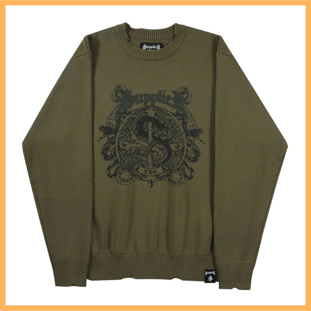 SUPPLIER(サプライヤー) SNAKE EMBLEM KNIT  ニット