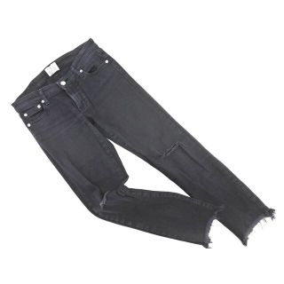 アングリッド(Ungrid)のアングリッド ダメージ加工 スキニー デニムパンツ size24/グレー ■■ レディース(デニム/ジーンズ)