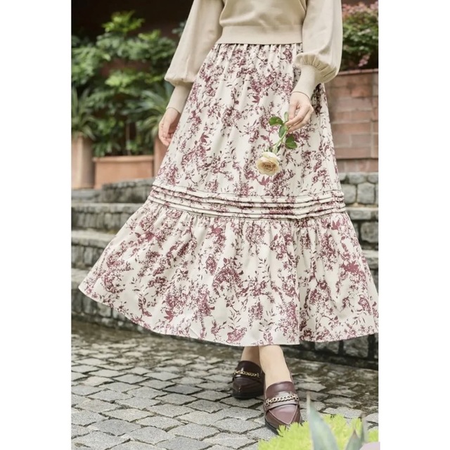 国内正規取扱い店 Autumn Botanical Printed Skirt ロングスカート