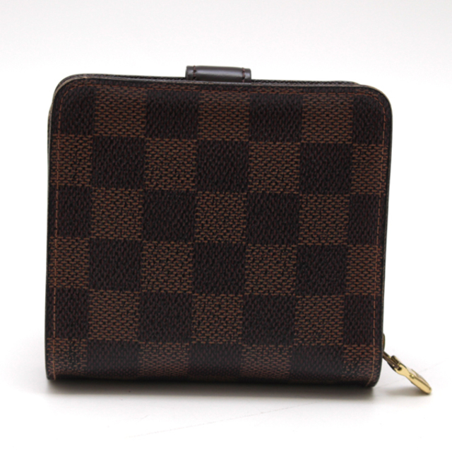 ルイヴィトン LOUIS VUITTON 二つ折り財布 ダミエ コンパクトジップ