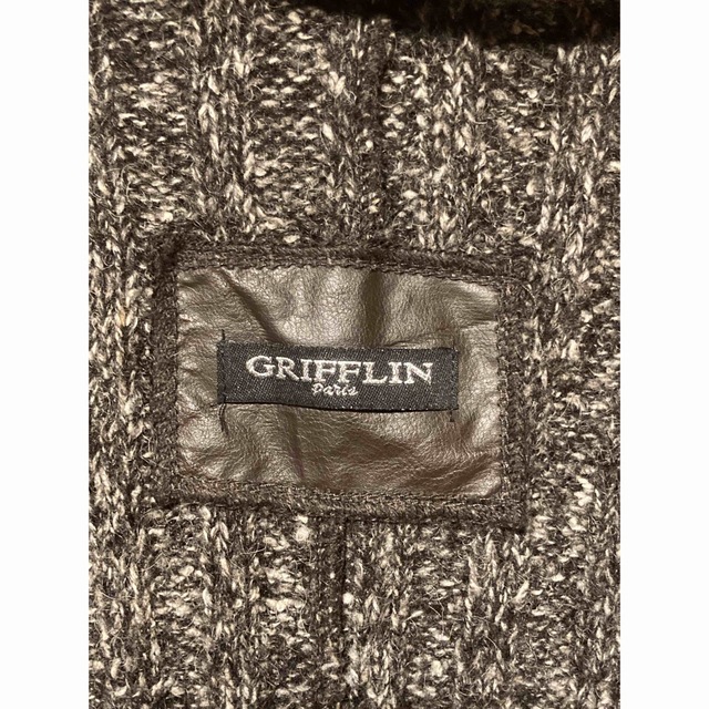 GRIFFIN(グリフィン)のGRIFFIN ファー付きロングカーディガン  Lサイズ レディースのトップス(カーディガン)の商品写真