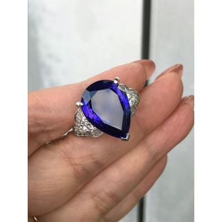 PT 大粒　タンザナイト13.75ct 指輪　新品(リング(指輪))