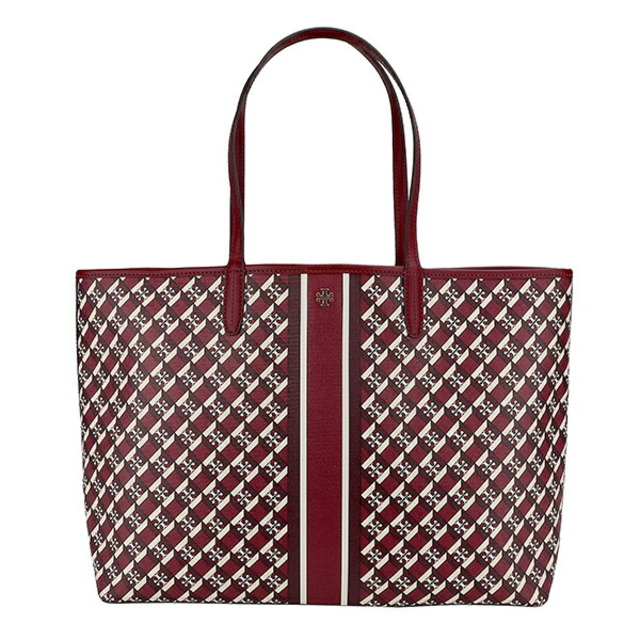 新品 トリーバーチ TORY BURCH トートバッグ ジオ ロゴ クリムゾンレッド