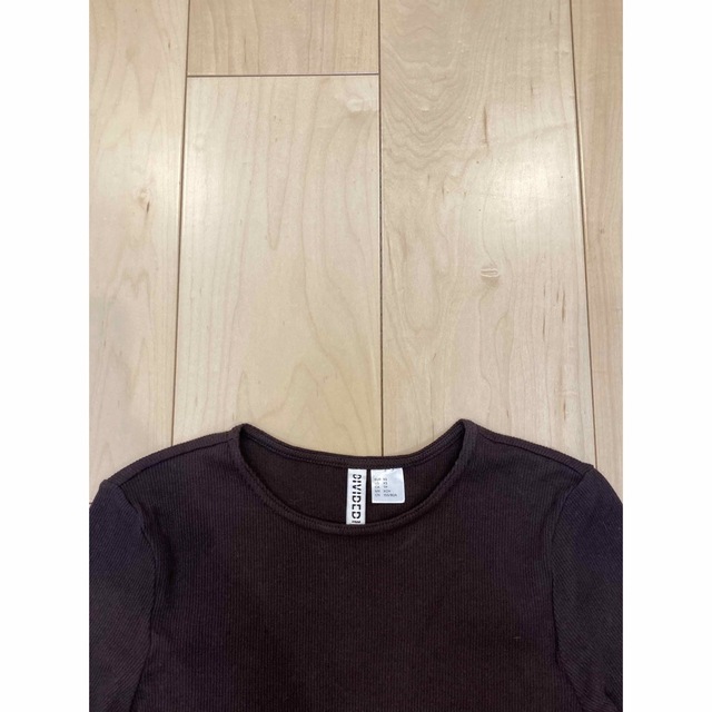 5/31迄☆vintage h&m cropped chocolate long レディースのトップス(Tシャツ(長袖/七分))の商品写真