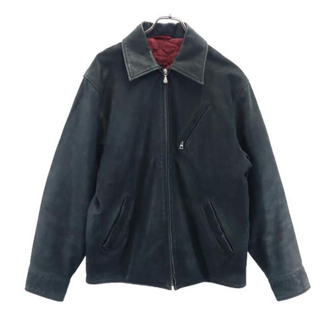 ポールスミス 羊革 レザージャケット L 黒 Paul Smith メンズ 【中古