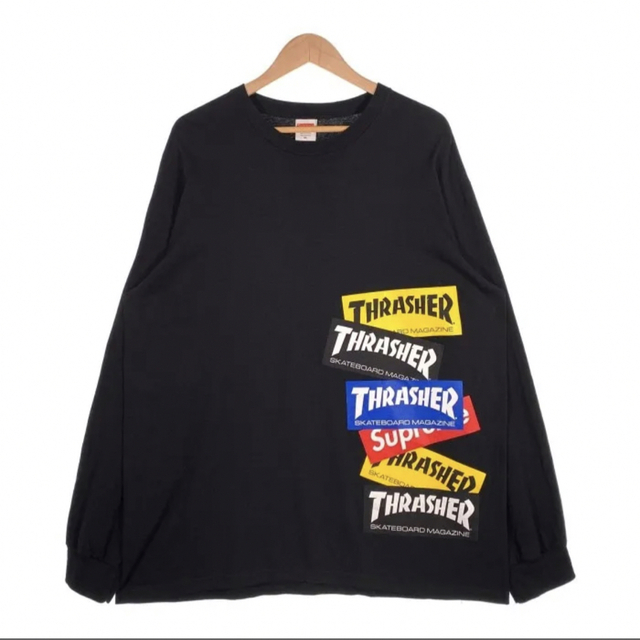 SUPREME × THRASHERコラボボックスロゴTEE ブラック