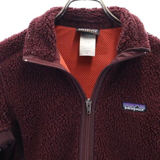 パタゴニア 23071 アウトドア ボア フリース XS えんじ系 patagonia 裏メッシュ ロゴ レディース 【中古】 【230202】