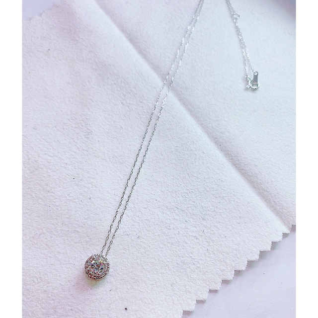 絶品 ★0.37ct0.1ct★✨一粒ダイヤモンドK18WGプチネックレスペンダント
