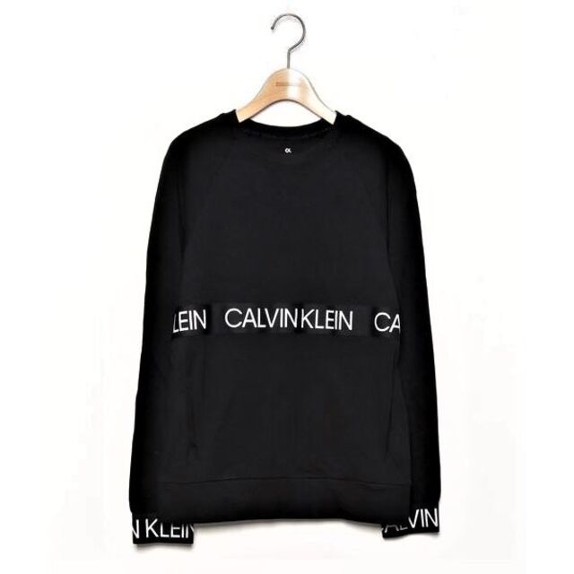 Calvin Klein - ☆カルバン・クライン ビッグ テープロゴ スウエット カットソー/メンズ/S☆黒