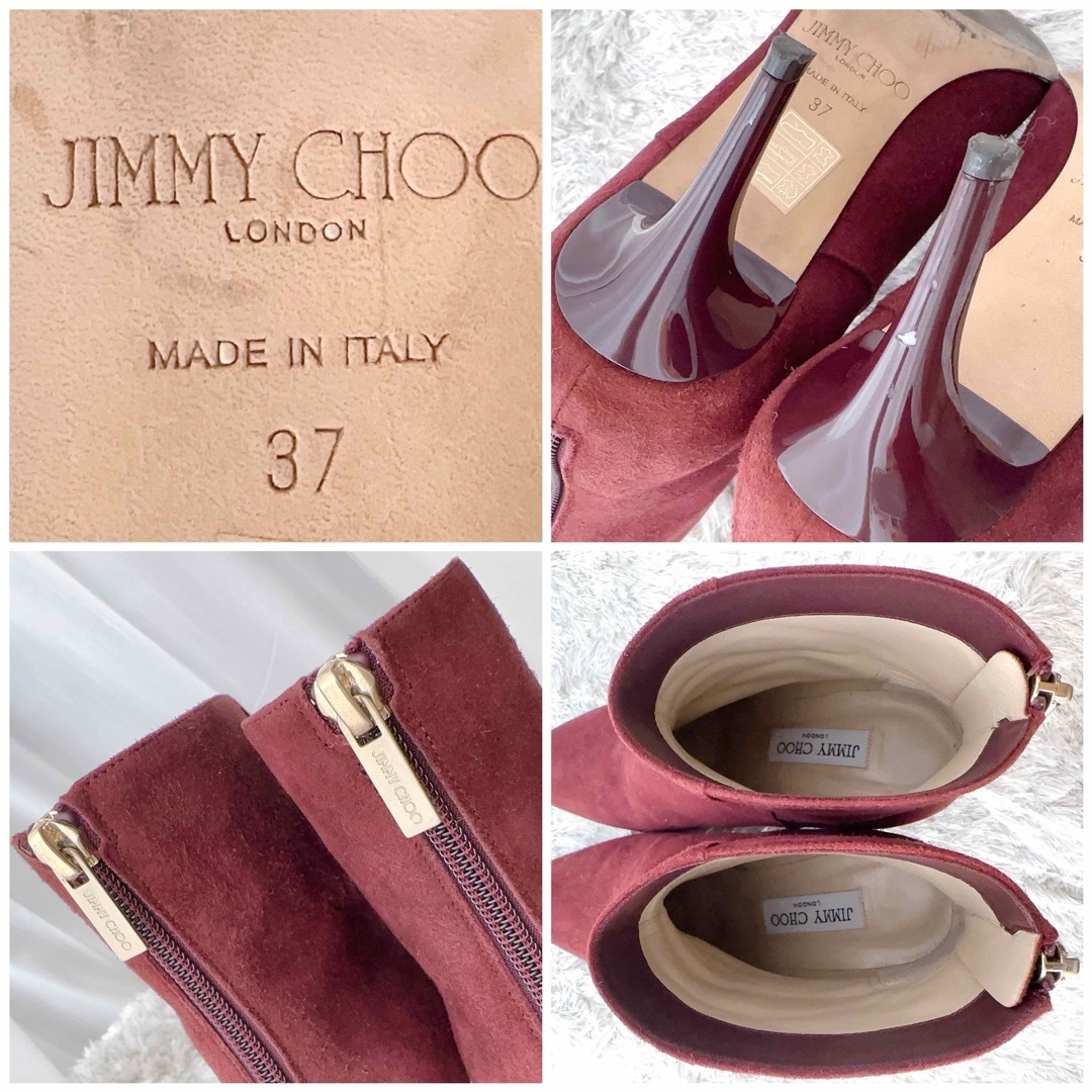 JIMMY CHOO(ジミーチュウ)のジミーチュウ　ブーティ　ショートブーツ　ハイヒール　ピンヒール　パンプス　靴 レディースの靴/シューズ(ブーツ)の商品写真