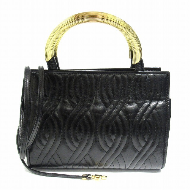 美品 FENDI - フェンディ レザー ショルダー ハンド バッグ ミニ