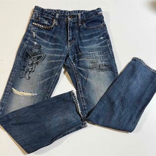 ヒステリックミニ ヒスミニ デニムパンツ ジーンズ 130cmダメージ加工