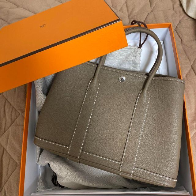 本物保証】 - Hermes エルメス ガーデンパーティ TPM エトゥープ 30 ...