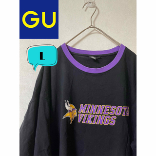 ジーユー(GU)のGU NFL ミネソタバイキングス　ビッグT 長袖　L(Tシャツ/カットソー(七分/長袖))