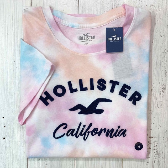 Hollister(ホリスター)のキュートなカラフルレインボー♩カモメ&ロゴ刺繍/半袖Tシャツ【S】ホリスター レディースのトップス(Tシャツ(半袖/袖なし))の商品写真