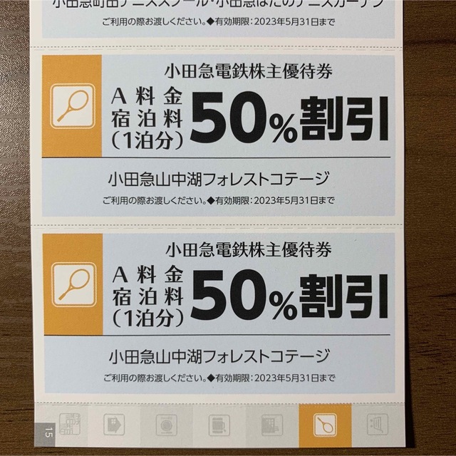 小田急山中湖フォレストコテージ 小田急町田テニススクール はたのテニスガーデン チケットの施設利用券(その他)の商品写真