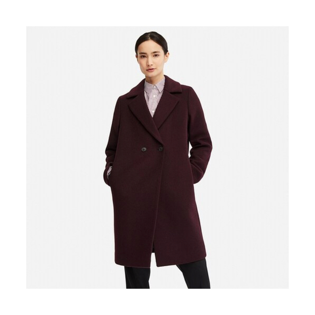 UNIQLO - 【UNIQLO】ライトウールブレンドテーラードコートの通販 by