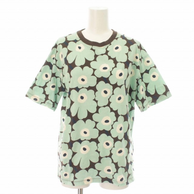 marimekko(マリメッコ)のマリメッコ Tシャツ ウニッコ 花柄 半袖 S ライトグリーン マルチカラー レディースのトップス(Tシャツ(半袖/袖なし))の商品写真