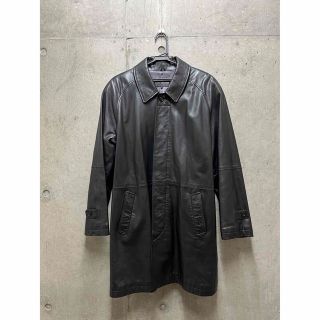 ルイスレザー(Lewis Leathers)のvintage レザーコート ブラック 古着 ジャケット カーフレザー(レザージャケット)