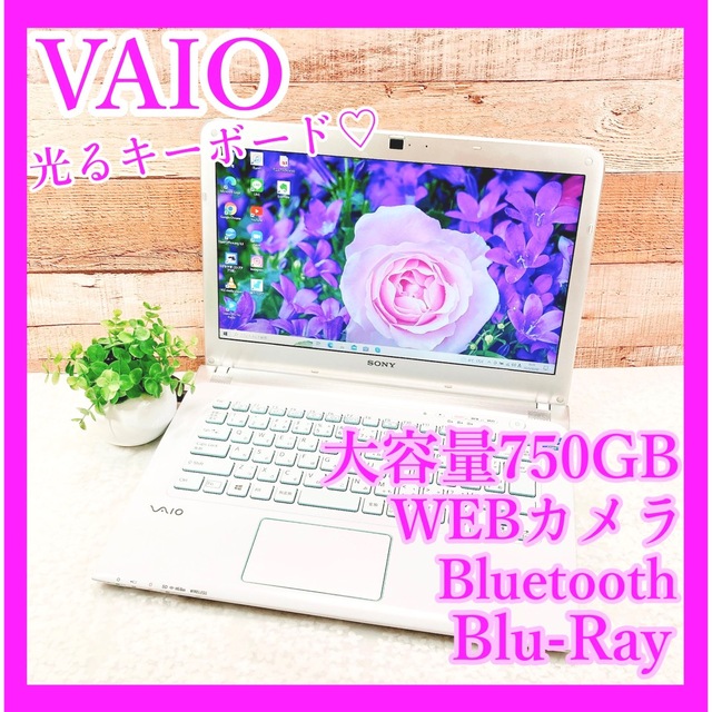 新品大人気 VAIO✨携帯性抜群❣ブルーレイ・DVDみれる❣WEBカメラ✨初心者