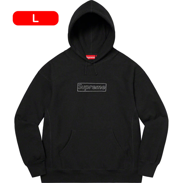 Supreme(シュプリーム)のKAWS Chalk Logo Hooded Sweatshirt サイズL メンズのトップス(パーカー)の商品写真