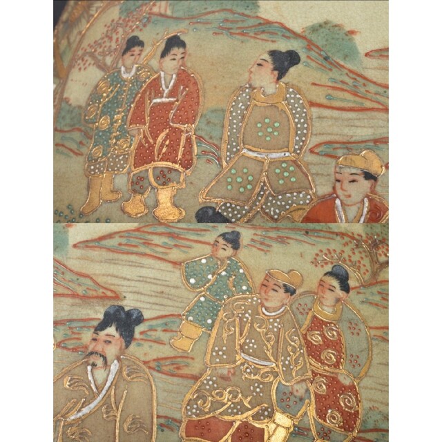 【レア 高さ92cm】豪華絢爛 薩摩 金襴手花着物美人武士細密絵付瓢箪型特大花瓶 【レア 高さ92cm】豪華絢爛 薩摩 金襴手花着物美人武士細密絵付瓢箪型特大花瓶