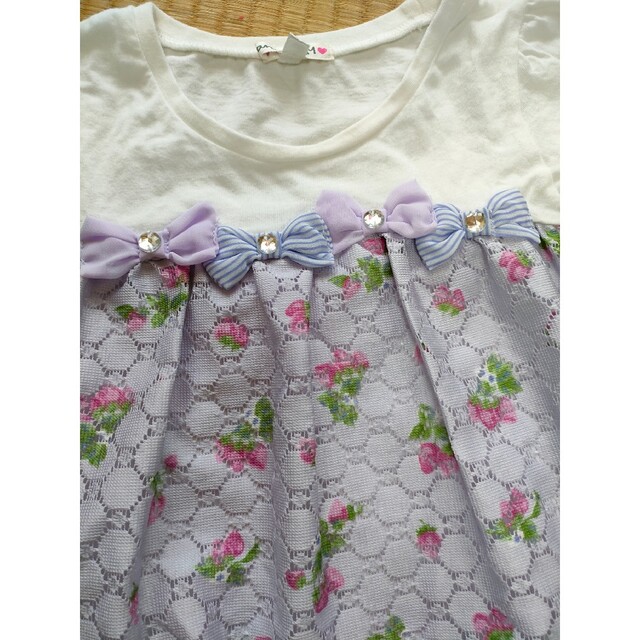 anyFAM(エニィファム)のいちご　レース　Tシャツ キッズ/ベビー/マタニティのキッズ服女の子用(90cm~)(Tシャツ/カットソー)の商品写真