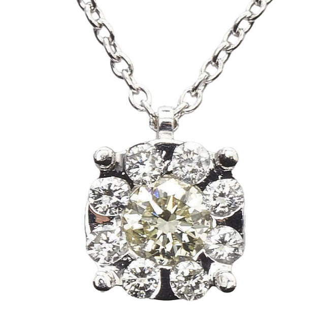 最安値挑戦!】 0.43ct ダイヤ ペンダントネックレス ホワイトゴールド