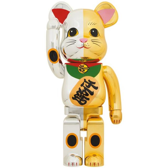 BE@RBRICK 招き猫 開運 銀×千万両 金 1000％ エンタメ+ホビー