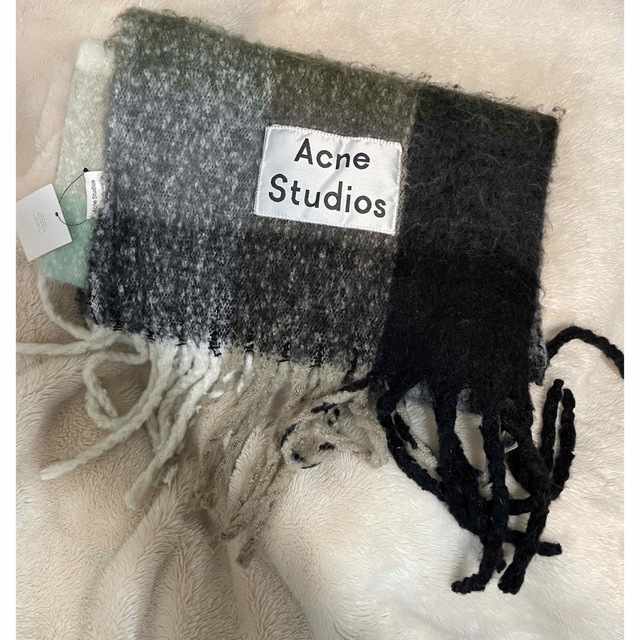 acne studious ラージチェックスカーフ　マフラー