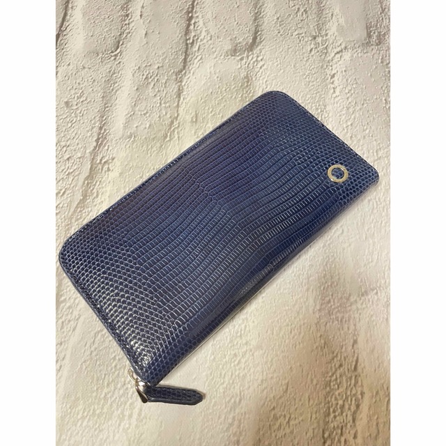 オリジナル BVLGARI ブルガリ 長財布 リザード ブルー 新品 - 長財布