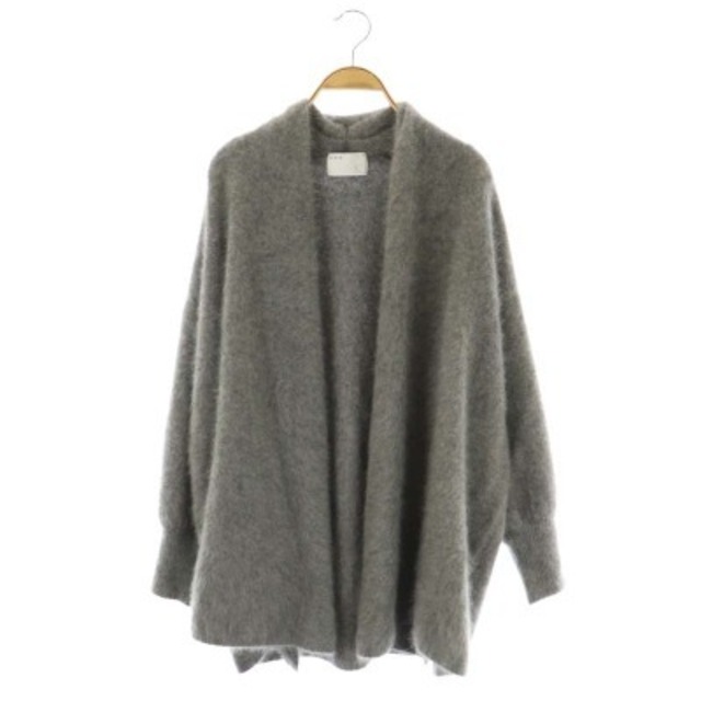 ノーブル 22AW ファーニットパフカーディガン 長袖 ノーボタン グレー