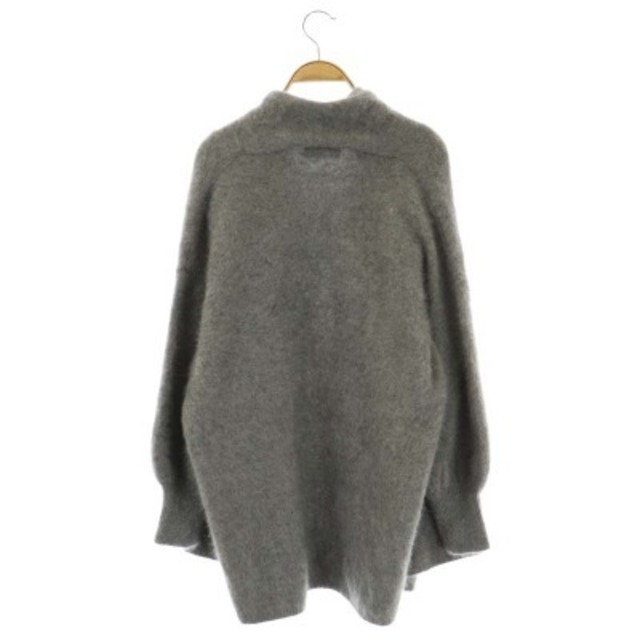 ノーブル 22AW ファーニットパフカーディガン 長袖 ノーボタン グレー