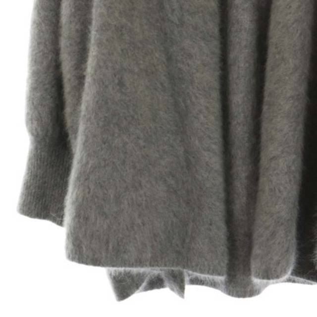 ノーブル 22AW ファーニットパフカーディガン 長袖 ノーボタン グレー