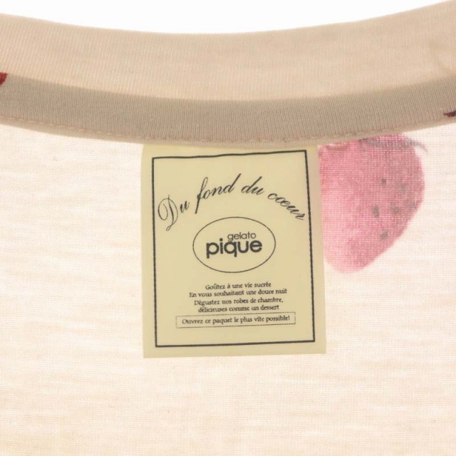 gelato pique(ジェラートピケ)のジェラートピケ 21SS カットソー ストロベリー柄 半袖 ONE SIZE レディースのトップス(カットソー(半袖/袖なし))の商品写真