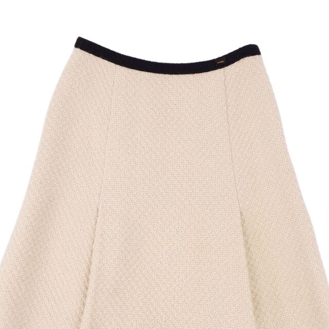 Vintage シャネル CHANEL スカート ショートスカート フレアスカート 01A ツイード ウール ボトムス レディース 38(M相当) ベージュ 1